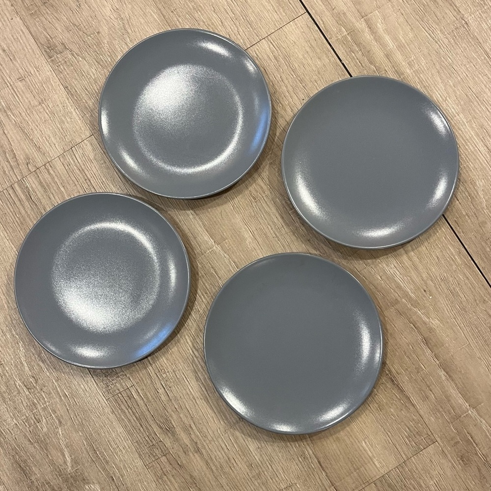 IKEA Slate Gray Salad 8” Plates Set of 4 - Picture 6 of 10